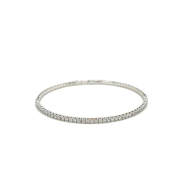 18K White Gold Diamond Bangle