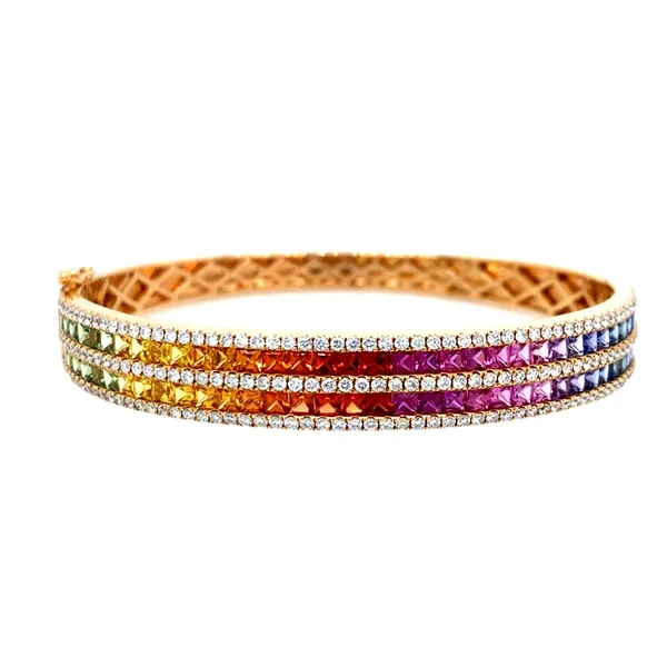 18K Rose Gold Diamond Bangle