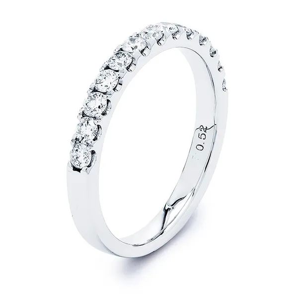 18K White Gold Diamond Band