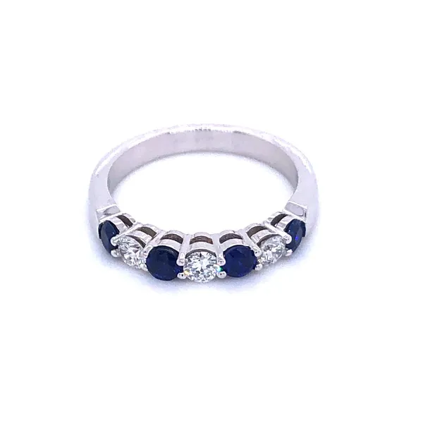 18K White Gold Sapphire Band
