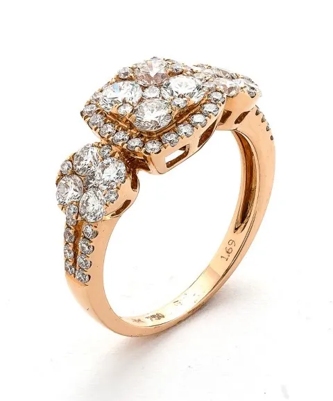 18K Rose Gold Diamond Ring
