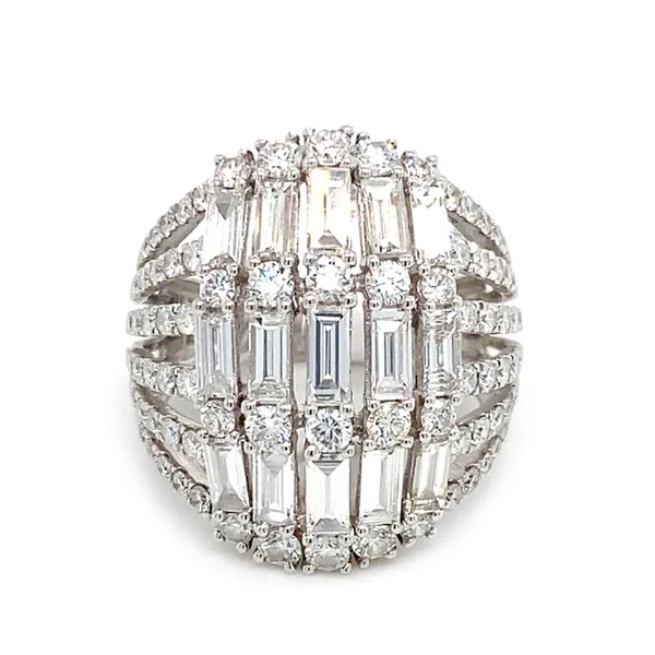18K White Gold Diamond Band