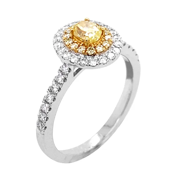 18K Two-Tone Gold Diamond Ring
