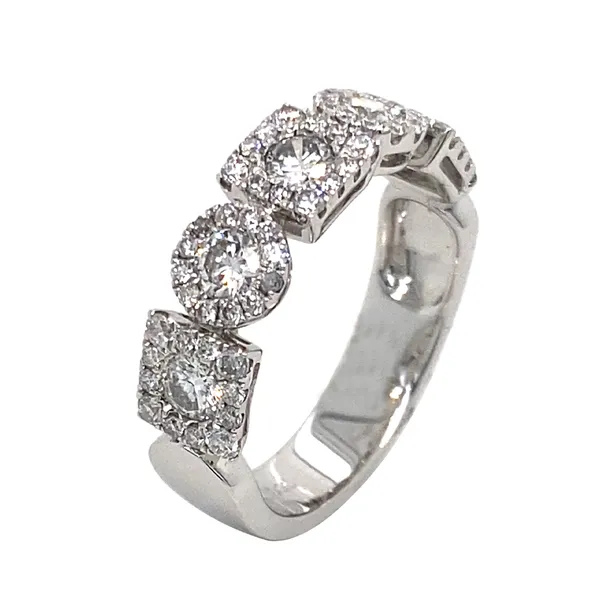 18K White Gold Diamond Band