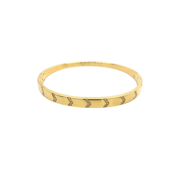 18K Yellow Gold Diamond Bangle