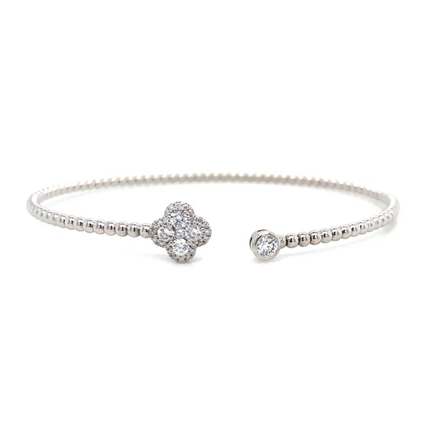 18K White Gold Diamond Bangle