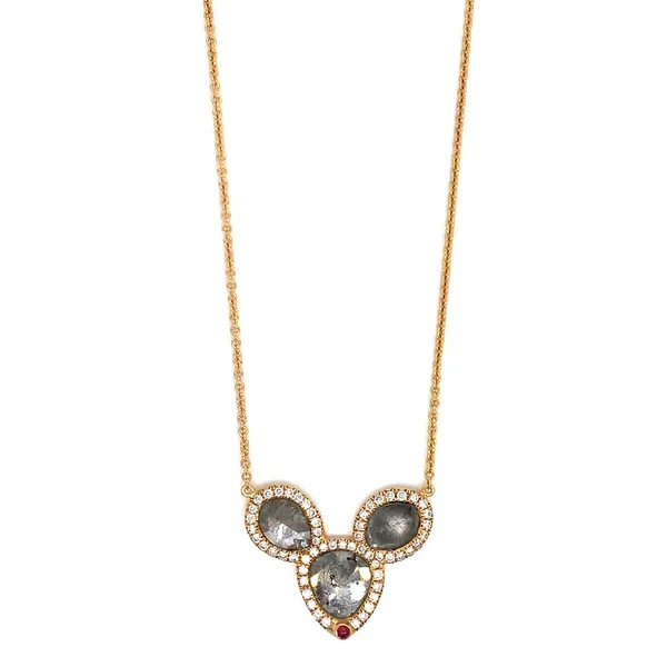 18K Rose Gold Diamond Necklace