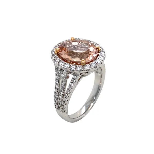 18K Two-Tone Gold Morganite Ring