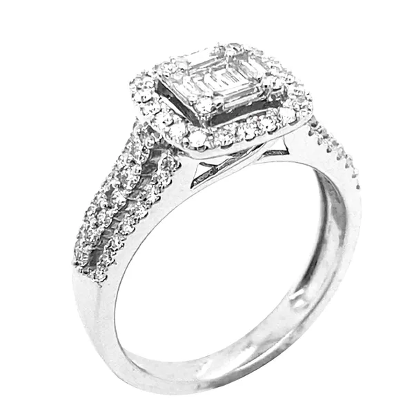18K White Gold Diamond Ring