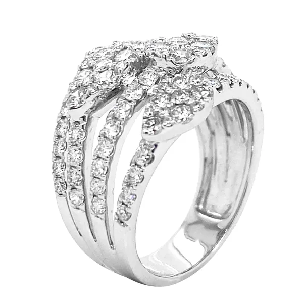 18K White Gold Diamond Band