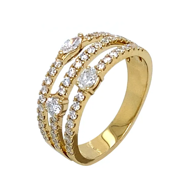 18K Yellow Gold Diamond Band