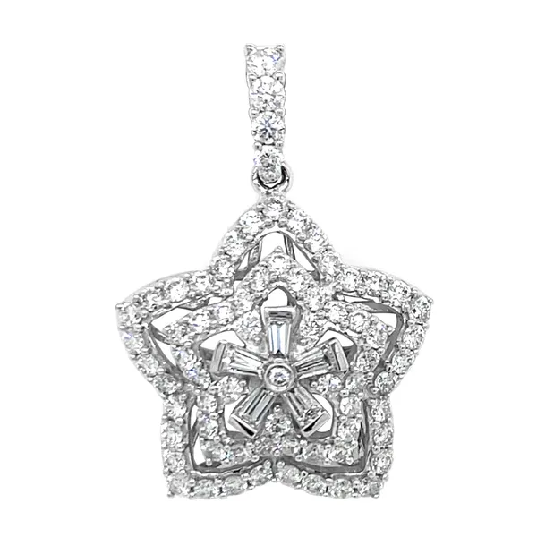 18K White Gold Diamond Pendant