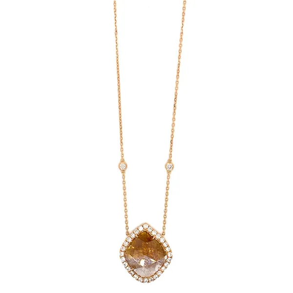 18K Rose Gold Diamond Necklace