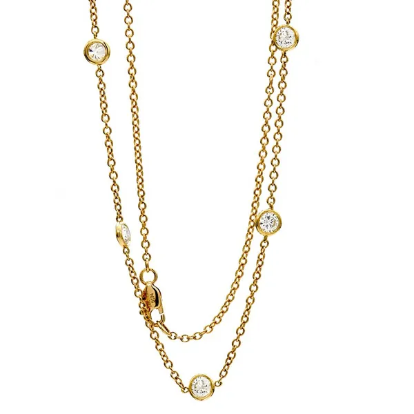 18K Yellow Gold Diamond Necklace