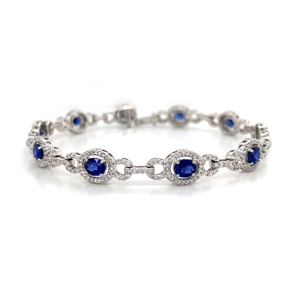 18K White Gold Sapphire Bracelet