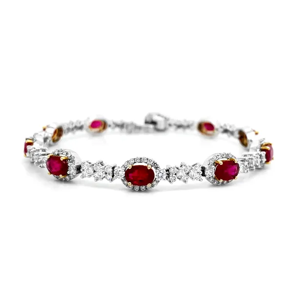 18K Two-Tone Ruby Bracelet