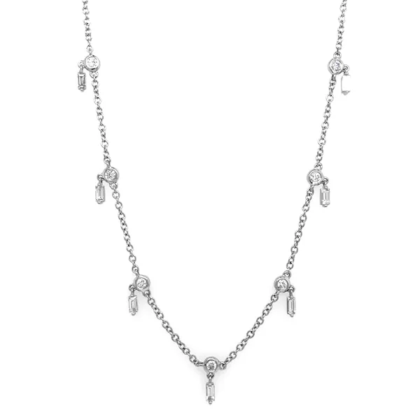 18K White Gold Diamond Necklace