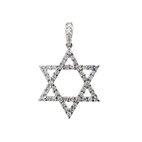 18K White Gold Diamond Pendant