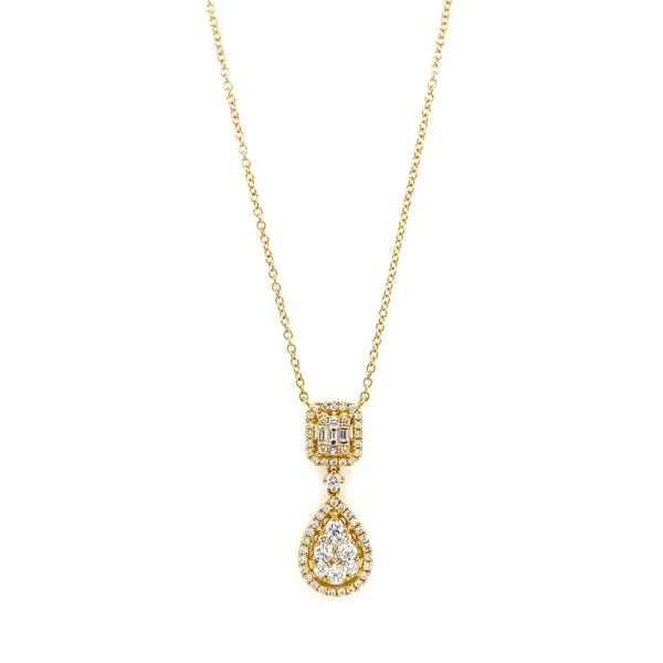 18K Yellow Gold Diamond Necklace