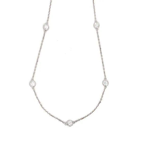 18K White Gold Diamond Necklace