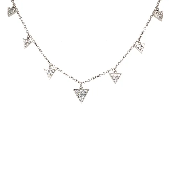 18K White Gold Diamond Necklace