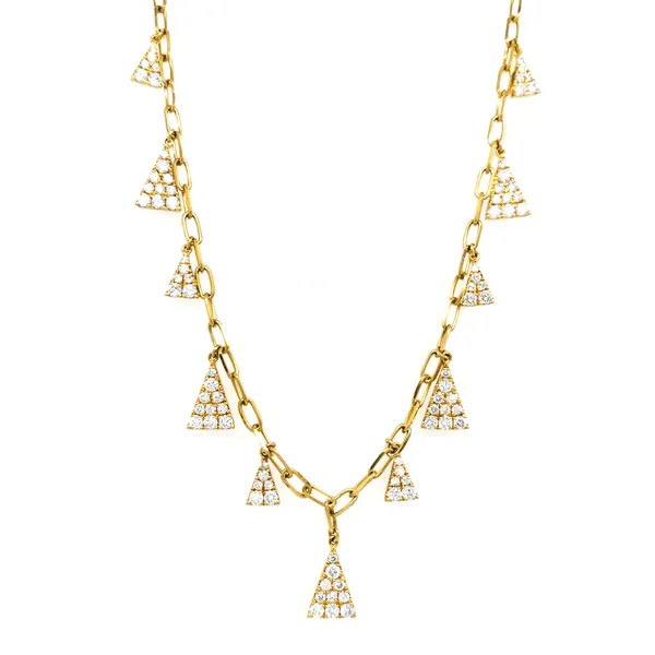 18K Yellow Gold Diamond Necklace