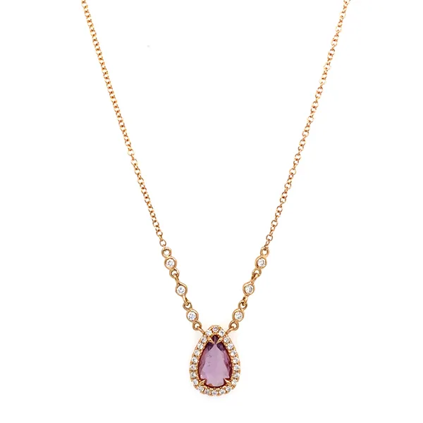 18K Rose Gold Fancy Sapphire Necklace