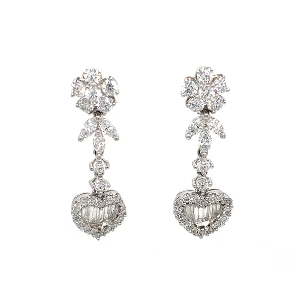 18K White Gold Diamond Earrings