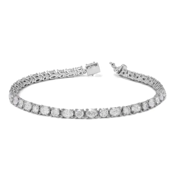 18K White Gold Tennis Bracelet