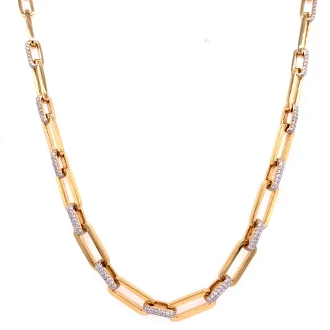 18K Yellow Gold Diamond Necklace
