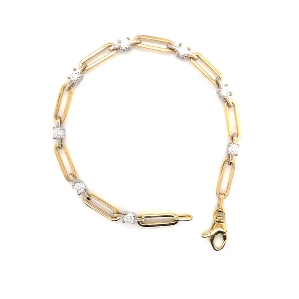 18K Two-Tone Gold Diamond Bracelet