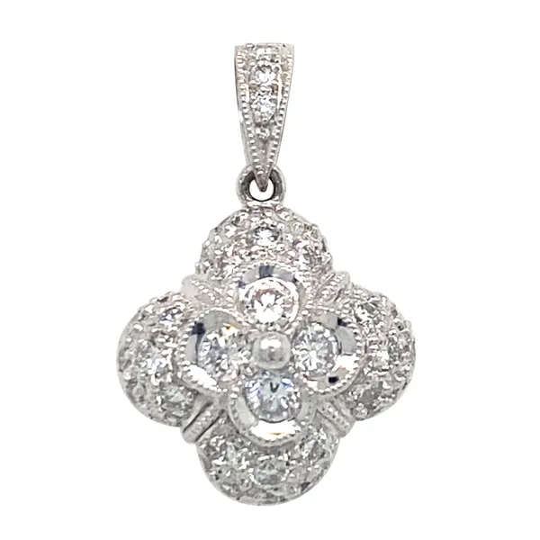 18K White Gold Diamond Pendant
