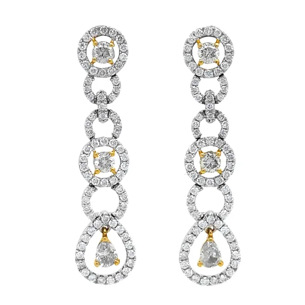 18K White Gold Diamond Earrings