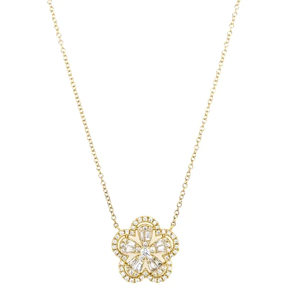 18K Yellow Gold Diamond Necklace