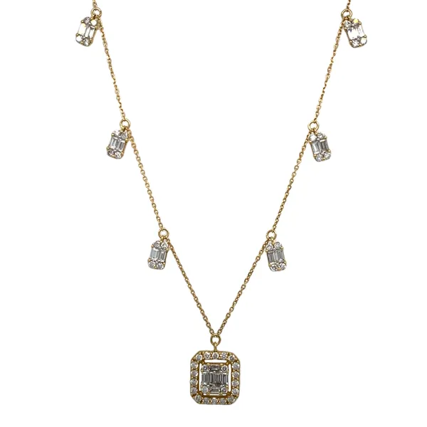 18K Yellow Gold Diamond Necklace