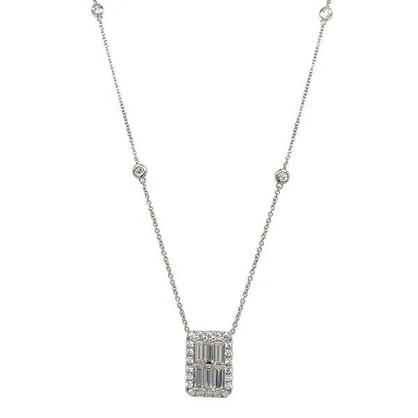 18K White Gold Diamond Necklace