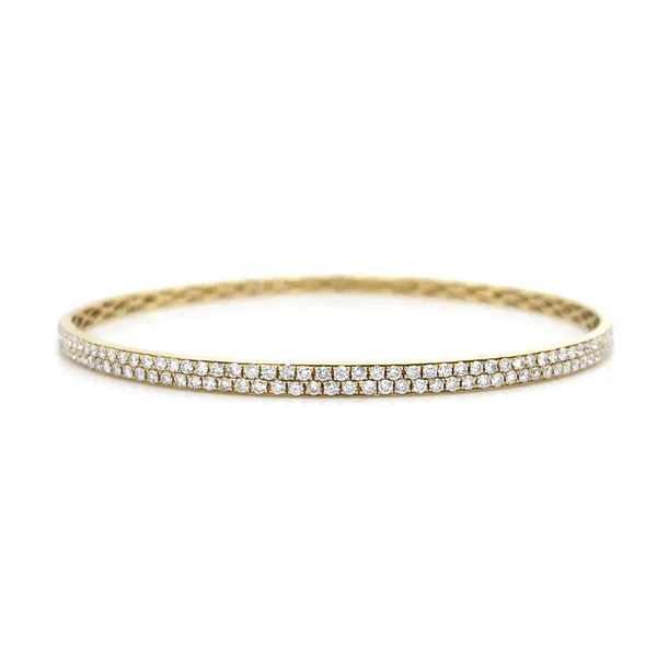 18K Yellow Gold Diamond Bangle