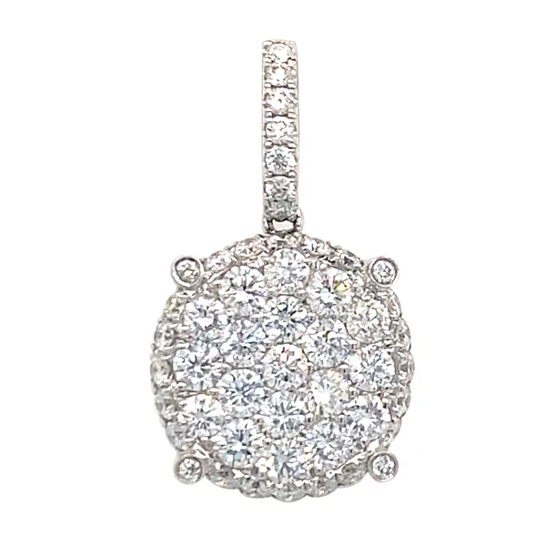 18K White Gold Diamond Pendant