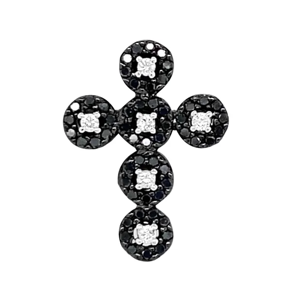 18K Black Rhodium Diamond Pendant