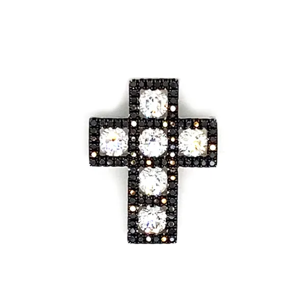 18K White Gold Black Diamond Pendant