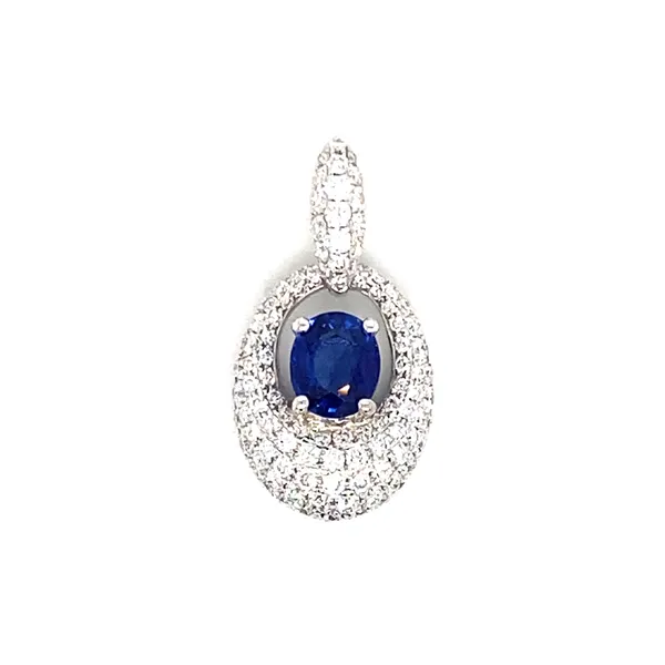 18K White Gold Diamond Pendant