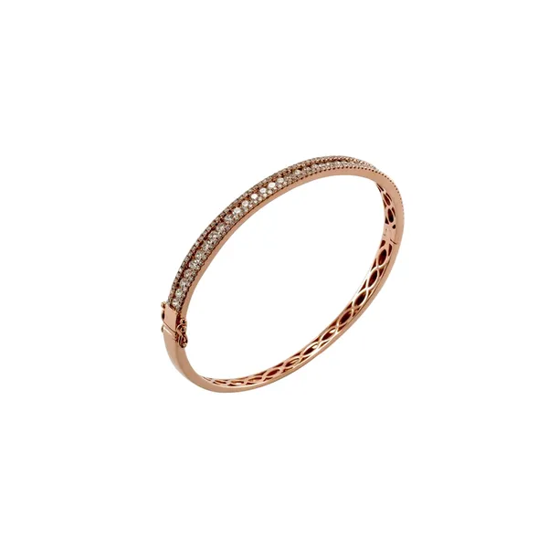 18K Rose Gold Diamond Bangle