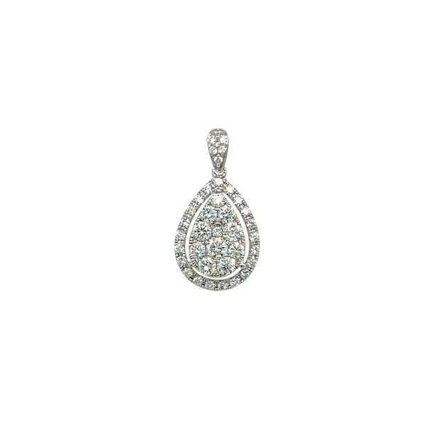 18K White Gold Diamond Pendant