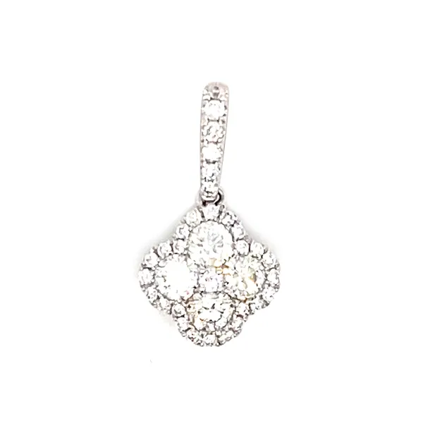 18K White Gold Diamond Pendant