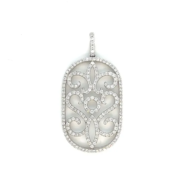 18K White Gold Diamond Pendant