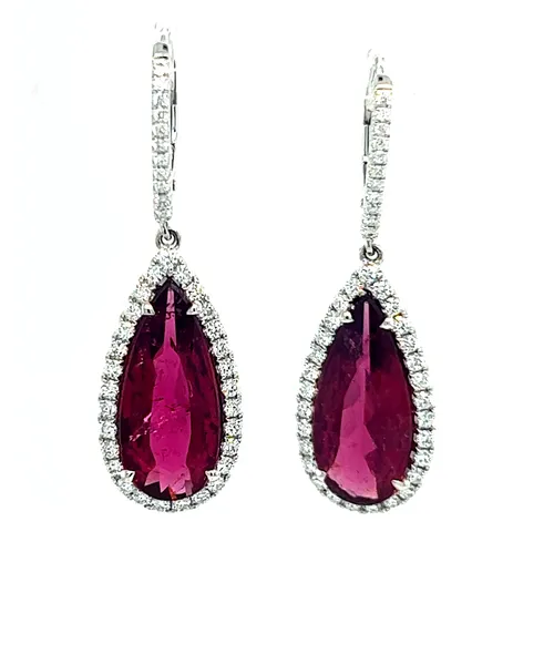 18K White Gold Diamond Earrings