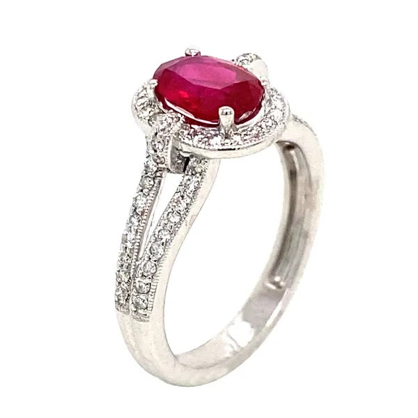 18K White Gold Ruby Ring