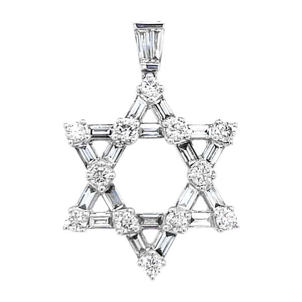18K White Gold Diamond Pendant