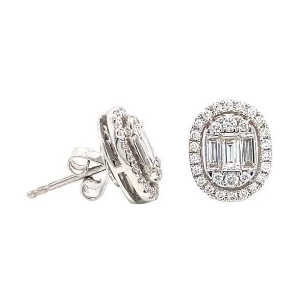 18K White Gold Diamond Earrings