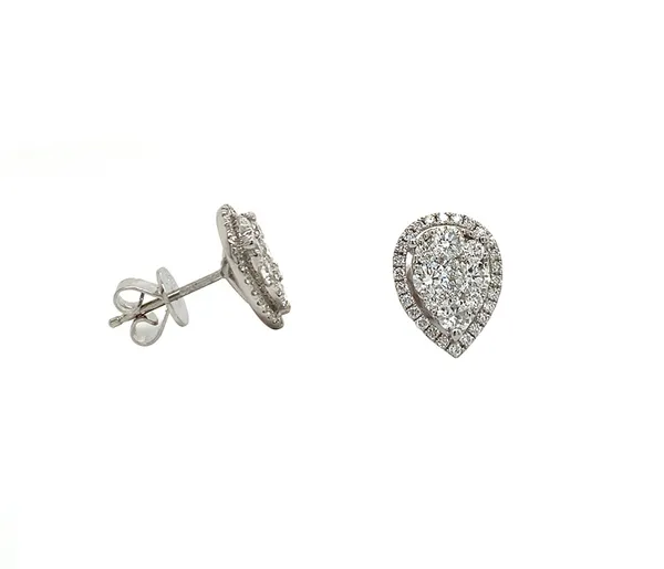 18K White Gold Diamond Earrings